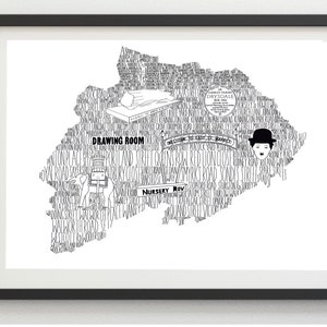 New Home Gift • House Warming Gift• Walworth Print • Monochrome Print• Home Print• London Black and White Print• Map Print • First Home