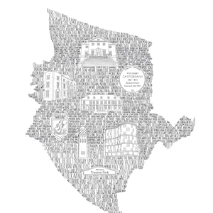 New Home Gift • House Warming Gift•  Sidcup Print • Monochrome Print• Home Print• London Black and White Print• Map Print • First Home