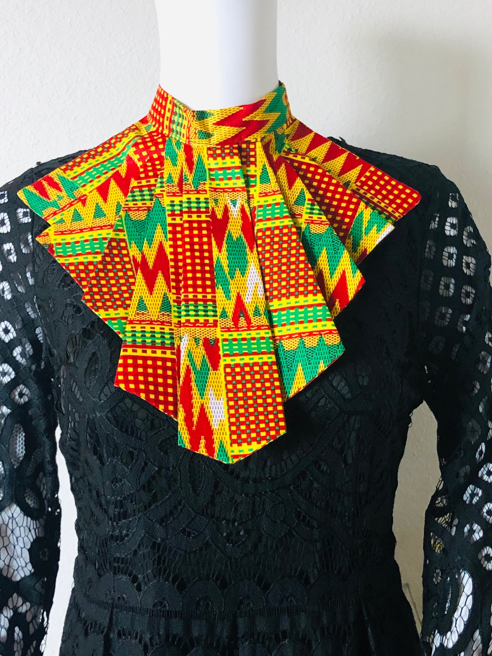 Kente necklace Jabot Jabot collar African Print necklace Etsy