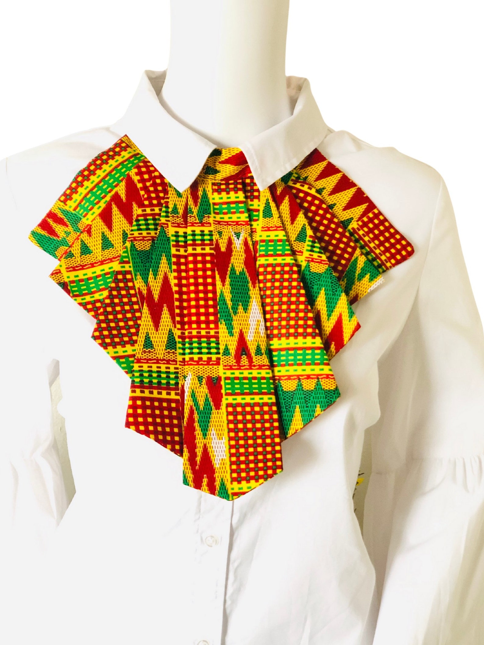 Kente necklace Jabot Jabot collar African Print necklace Etsy
