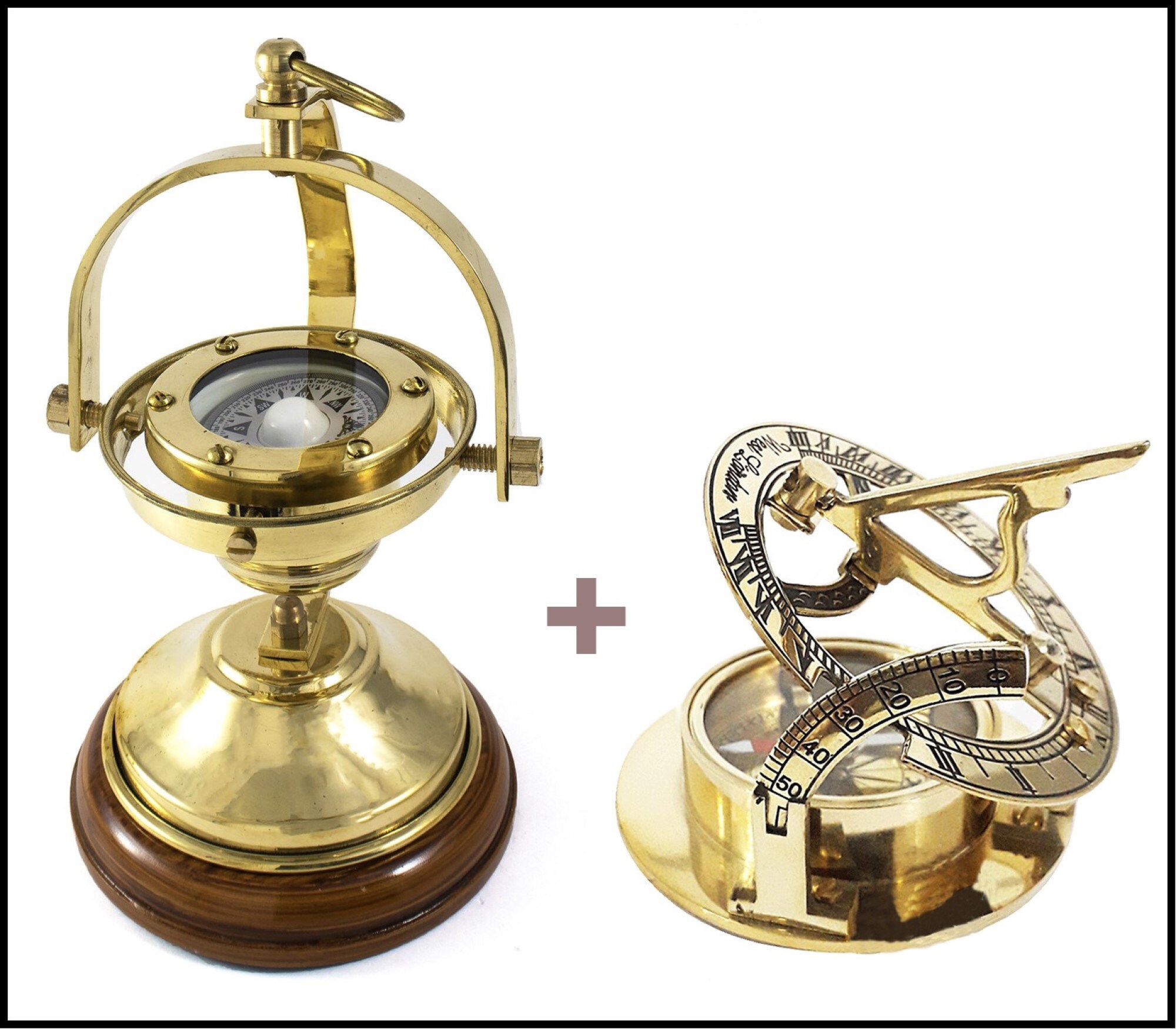 Ship's Compass Binnacle Gimballed Observation Table-Top Marine Christmas Gifts. 