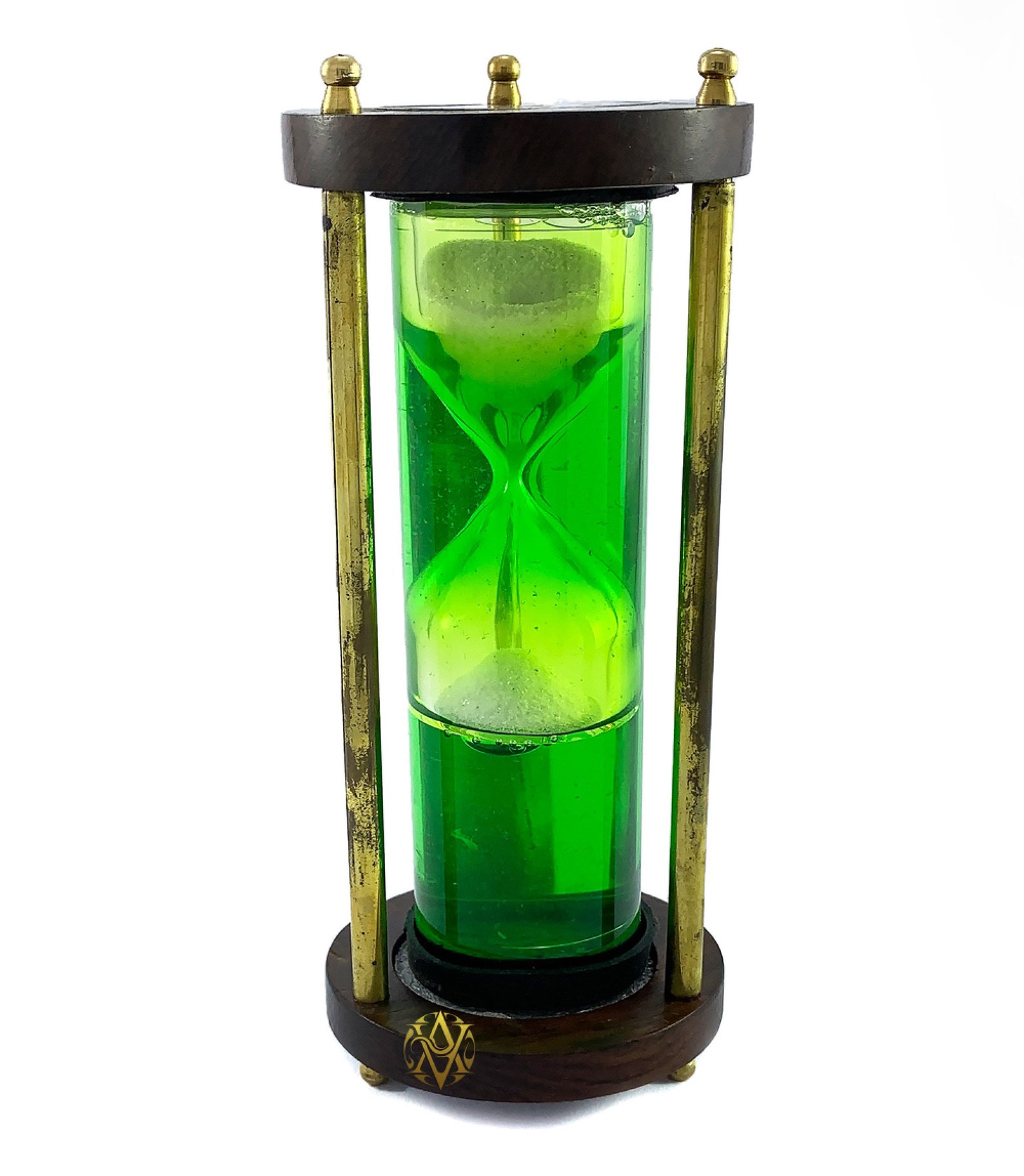 Old Sand Watch Green Liquid Timer Sand Timer Hour Glass - Etsy