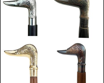 Details about   Nautical Brass Duck Head Handle Vintage Style Wooden Walking Cane Shaft Stick 