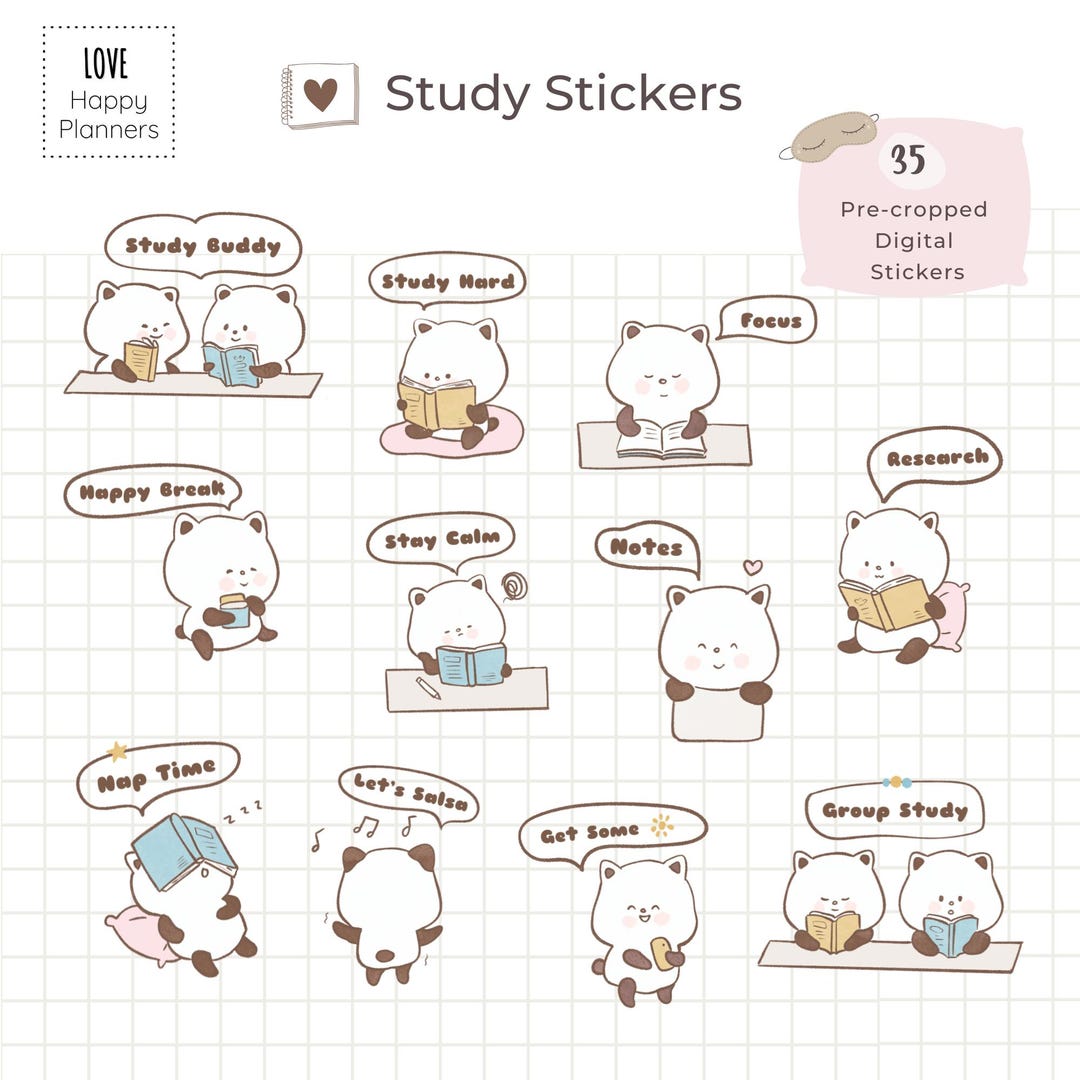 Goodnotes Stickers, Planner Stickers, Pre-cropped Stickers, iPad ...