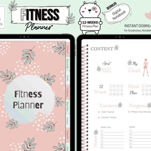 Digital Fitness Planner, Weight Loss Planner, Workout Planner
