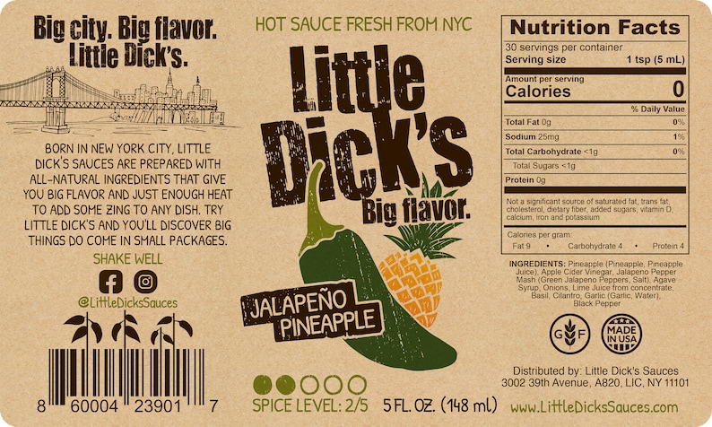 Little Dick's Jalapeño Pineapple Hot Sauce Small Batch image 3