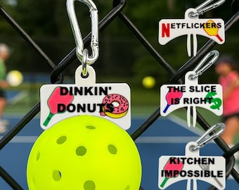 Divertido soporte para pelotas de pickleball: accesorio para bolsa de paletas, regalo para jugadores