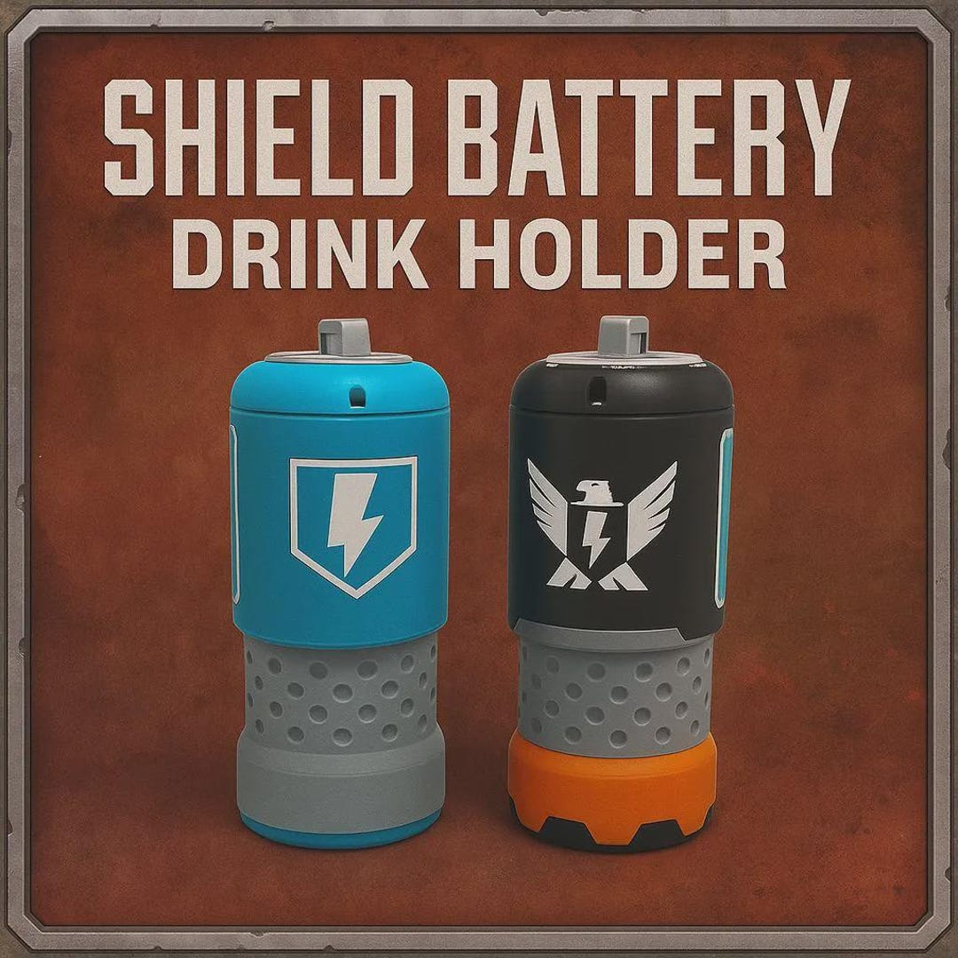 Apex Legend Inspired Shield Battery Drink Cozy | Cup Holder | 3d