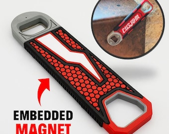 Abridor de botellas inspirado en Milwaukee Tools / Impreso en 3D, magnético, personalizable / Regalo de Navidad / Milwaukee Tools