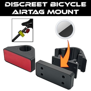 Stealth & Discreet AirTag Bicycle Mount | Unique 3-Piece Design with No Visible Screws | 3D Printed