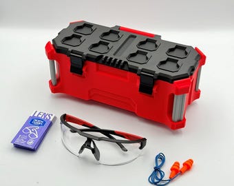 Estuche para gafas inspirado en Milwaukee Packout: Almacenamiento impreso en 3D / Regalo de Navidad / Herramientas Milwaukee