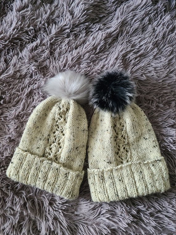 Knit Beanie With Removable Pom Pom Knit 