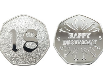 Happy 18th Birthday - Silver Plated Commemorative Coin