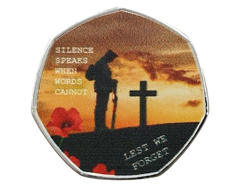 Remembrance Day / Armistice Commemorative Coin ( .999 Silver Plated )