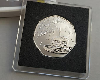 Happy 18th Birthday ( Cake ) Silver Plated Commemorative Coin