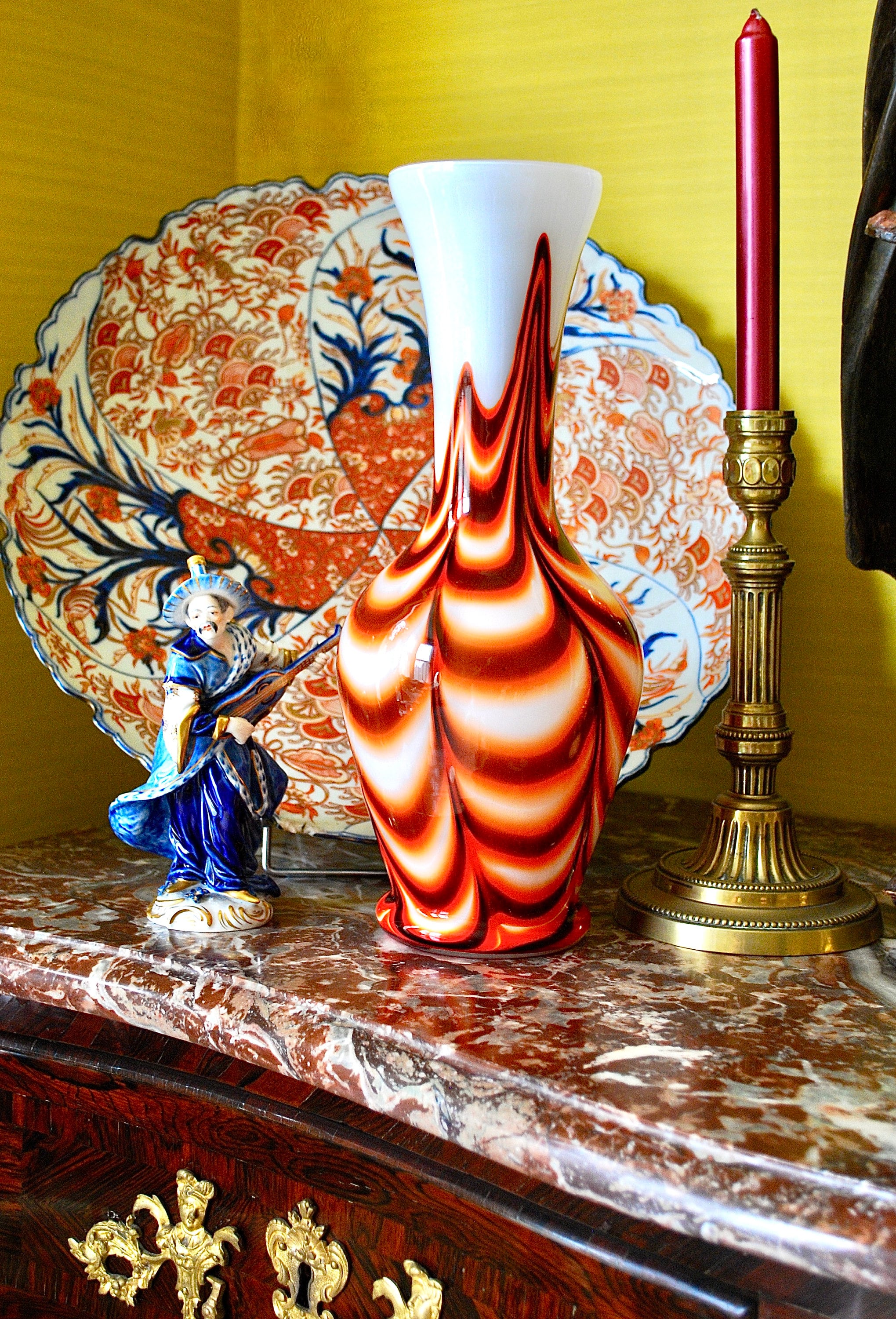 Vase Murano Carlo Moretti Des Années 1960 – Couleur Moka, Verre Soufflé (occasion)