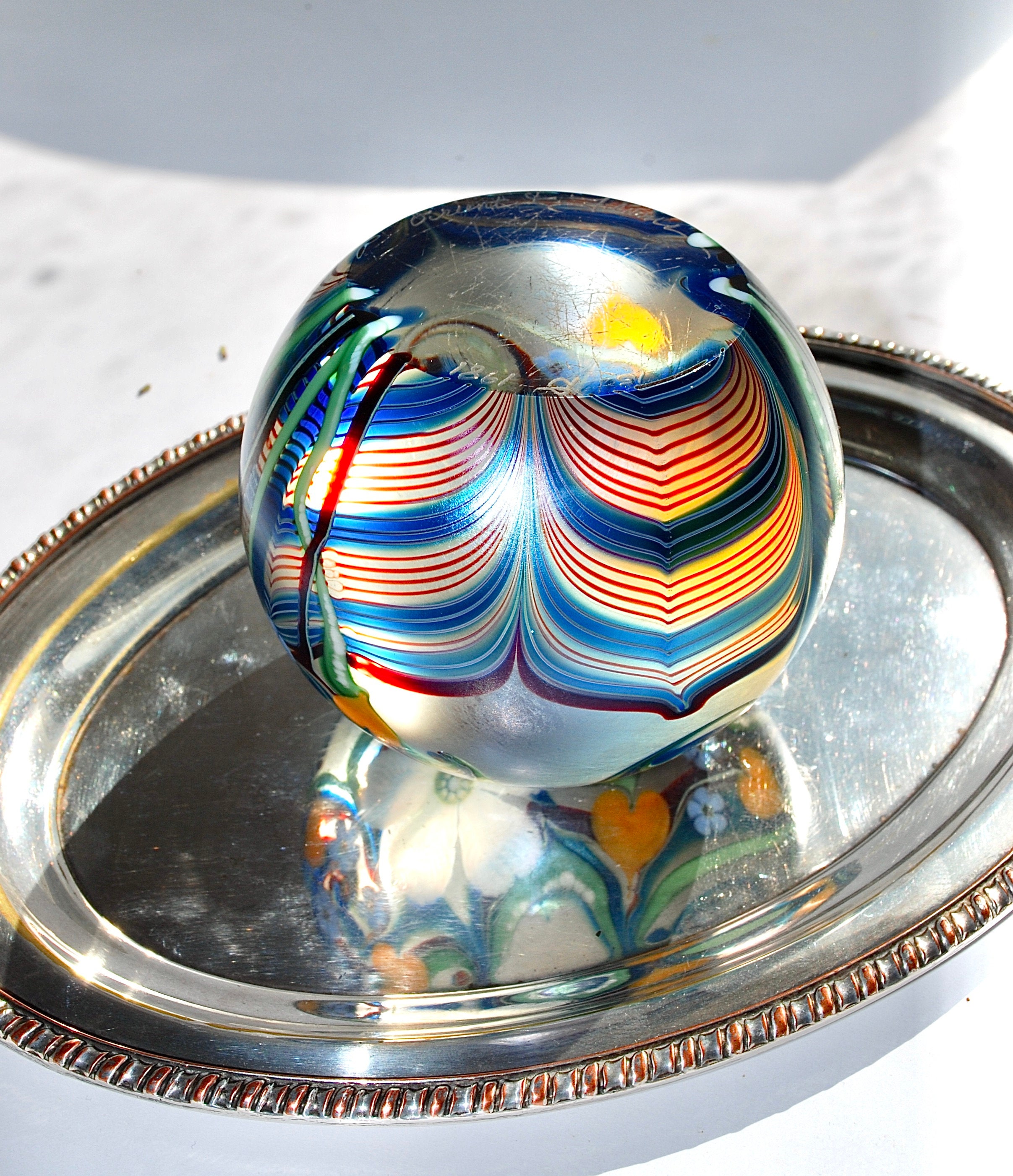 Very Rare Large Paperweight by Prestigious American Company Orient