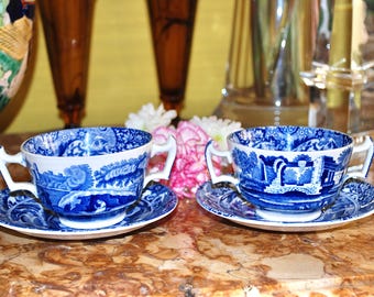 SPODE ランカスター コバルトブルー R8950 ゴールドギルト ファイン