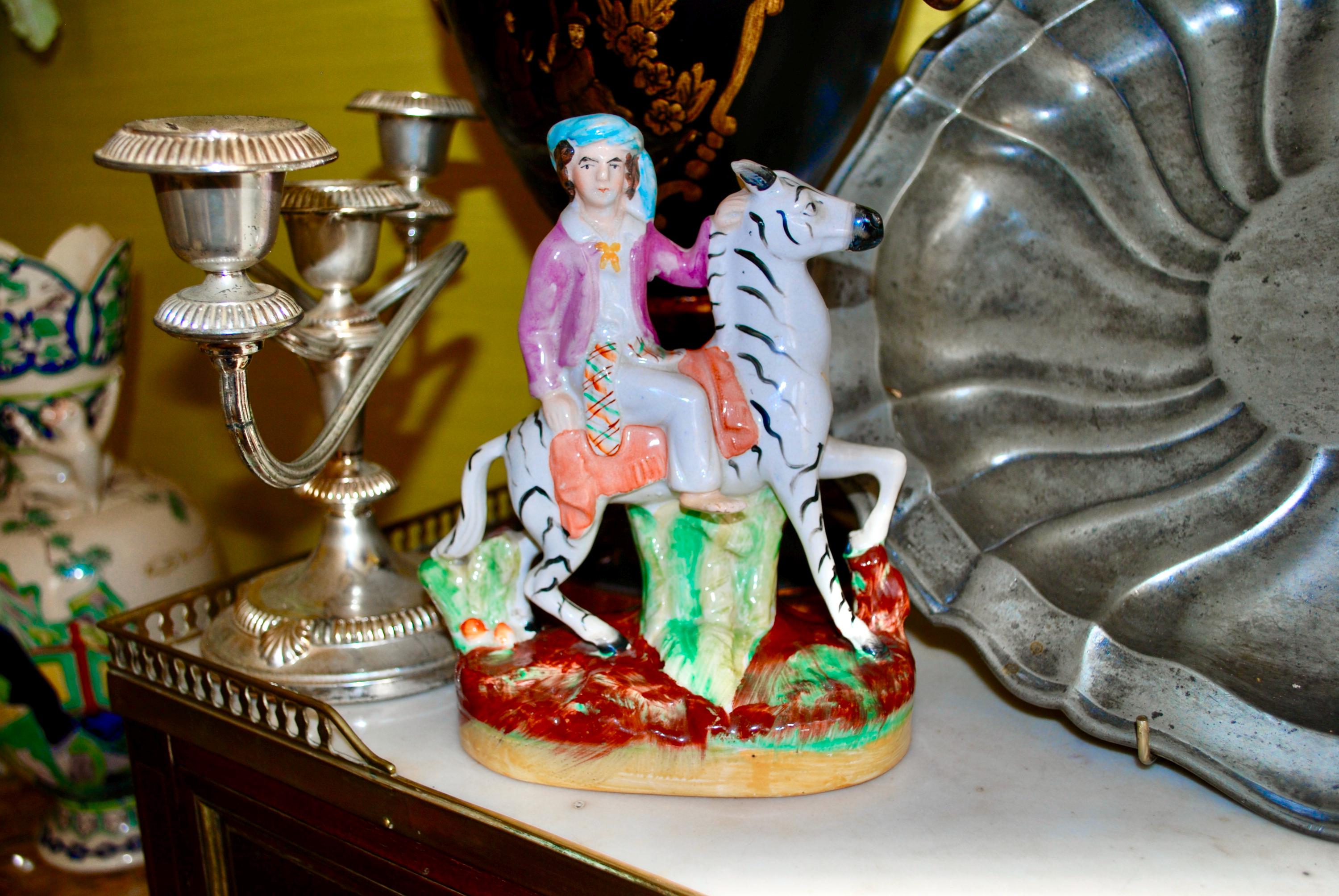 Antique Staffordshire Zebra - Etsy