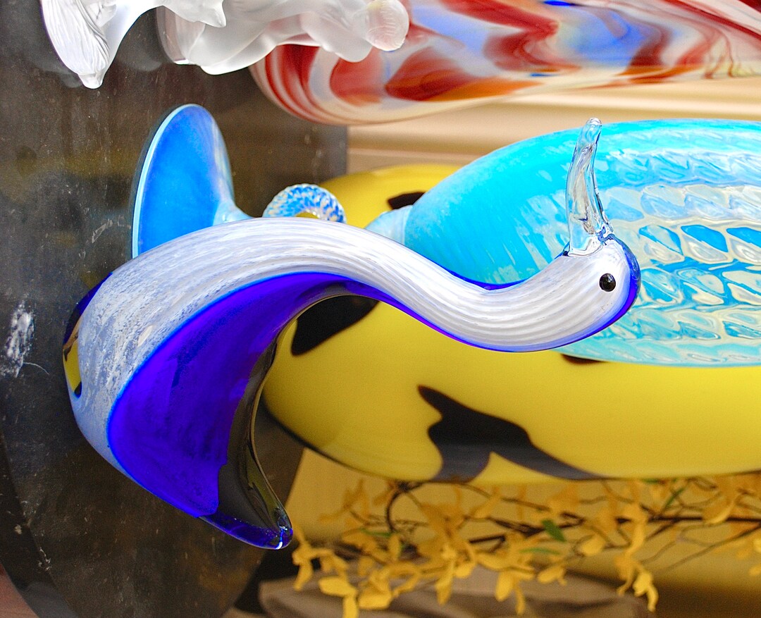 Vintage Murano Sculpture of a Spectacular Duck in Sommerso Technique in