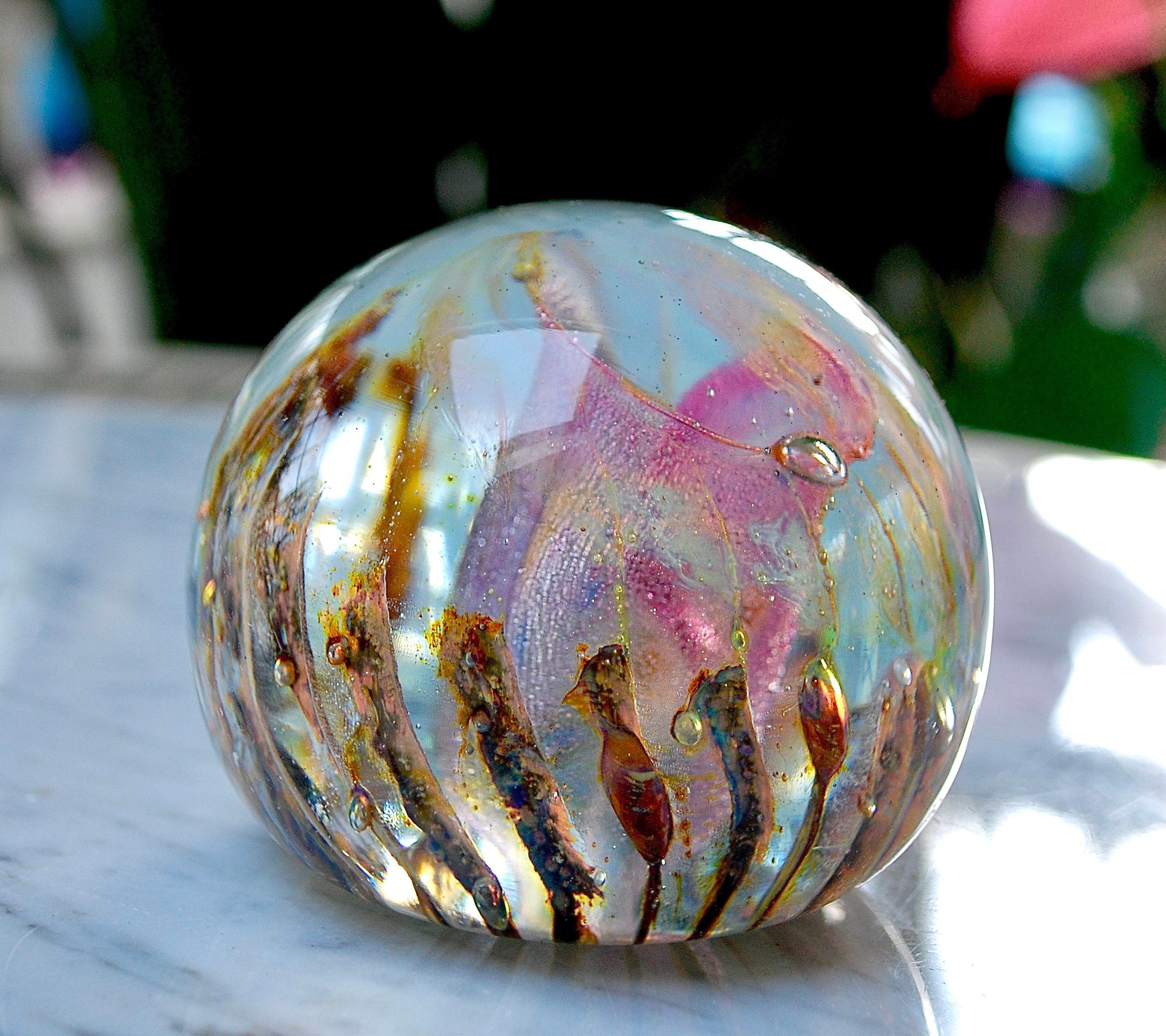 Shattered Glass Paperweight 1984