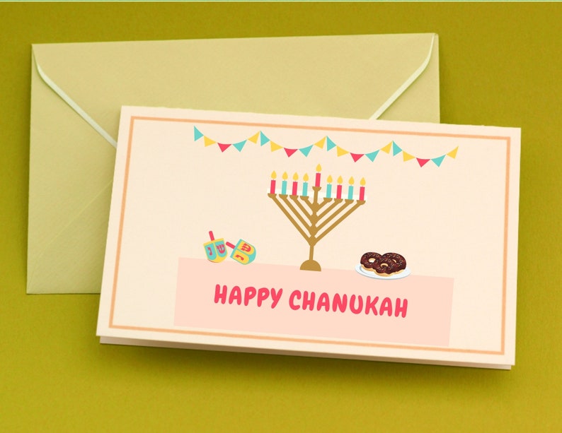 Chanukah Card printable Last Minute Instant Download | Etsy