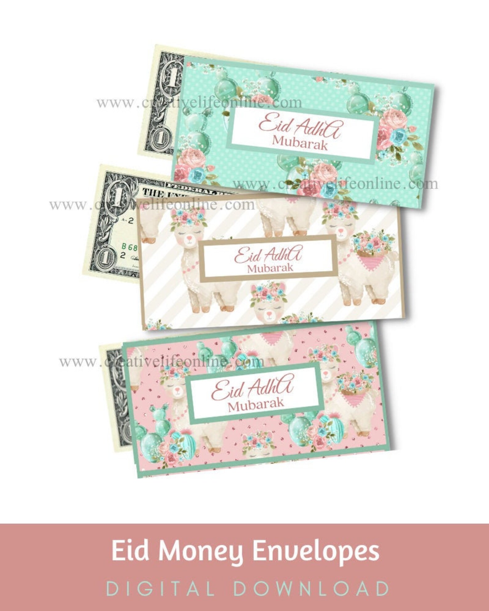 Eid Money Envelope Printable Eidi Envelope Printable Eid Etsy