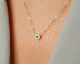 Evil Eye Necklace, Gold Evil Eye Necklace, Protection Necklace, Minimalist Necklace, Turquoise Necklace,  Hamsa Necklace, Personalized Gifts