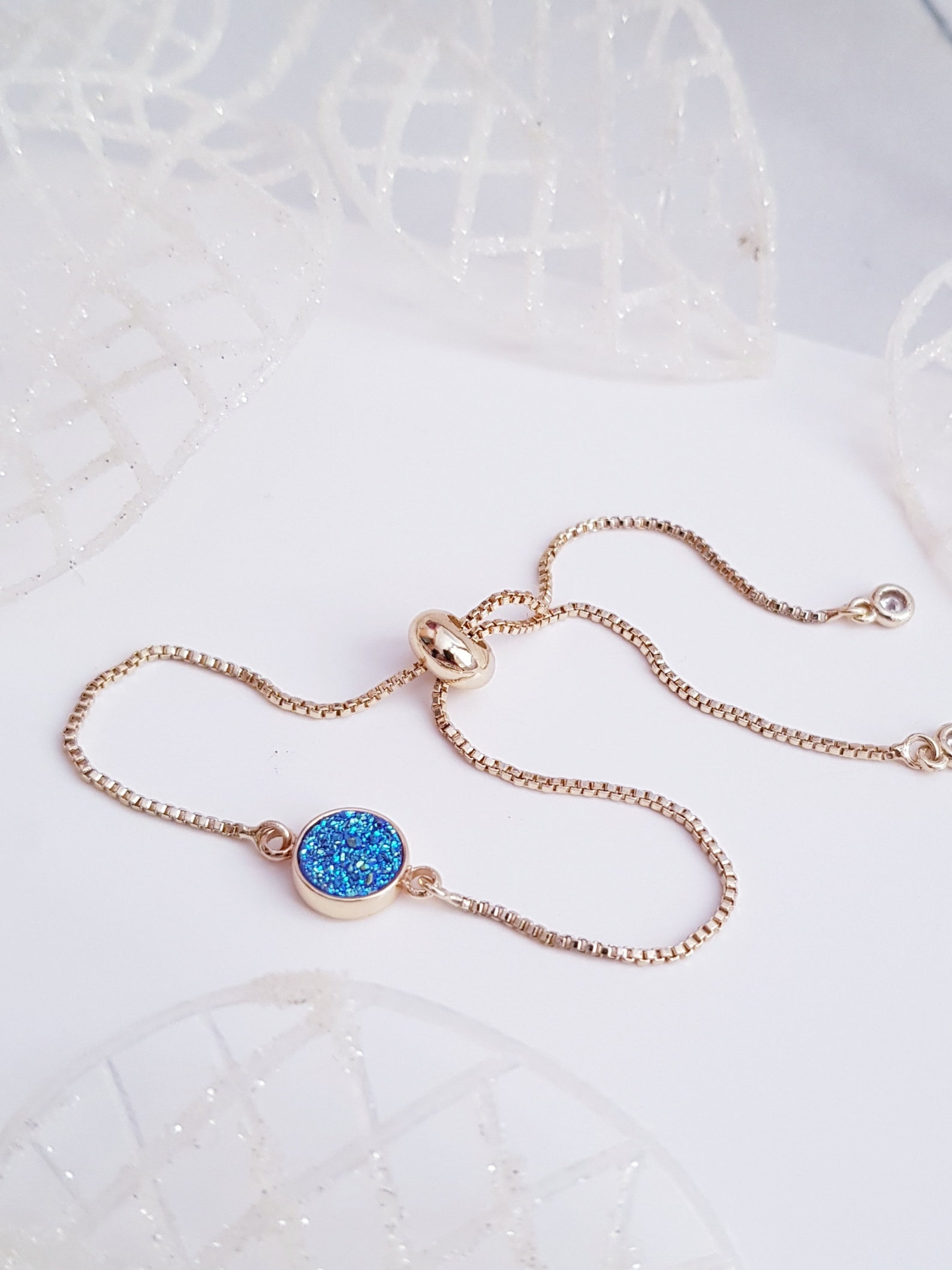 Epoxy Resin Bracelet Minimalist Bracelet Aqua Blue Delicate Etsy UK