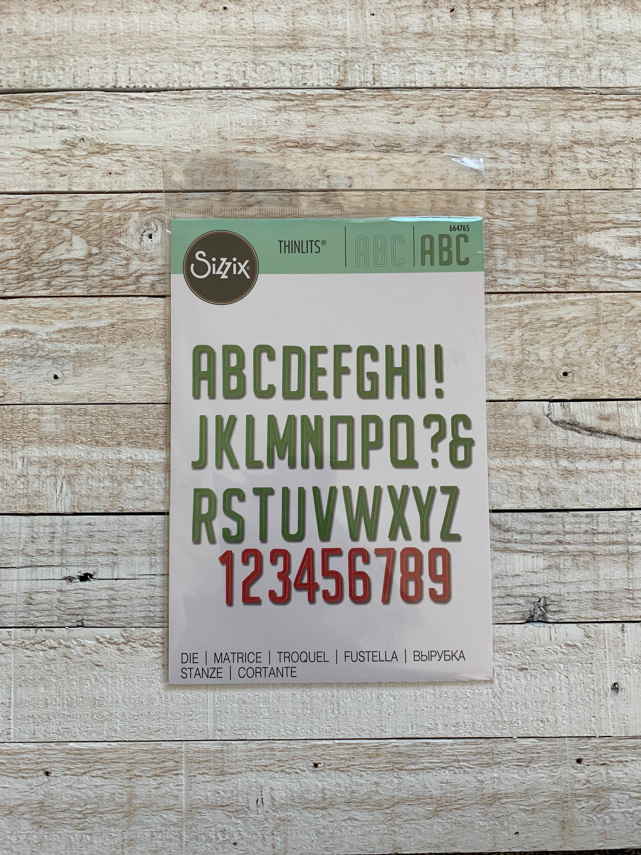 Sizzix Embossed Alphabet 1 Metal Cutting Die Thinlits Etsy