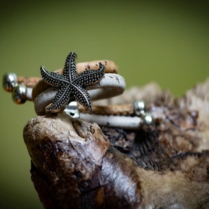 Handmade Sardinian Adjustable Cork Starfish Ring
