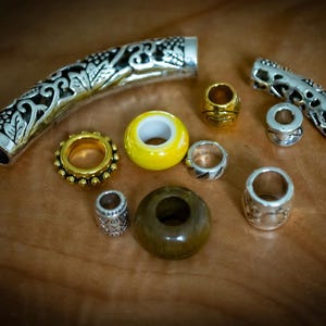 Leo Dreadlock Perlen - Set mit 10 Stück