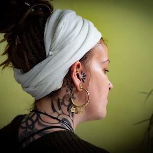Cotton Linen Blend Dreadlock Head Scarf