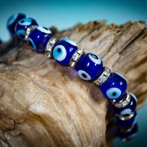 Handmade Glass Beaded Evil Eye Bracelet