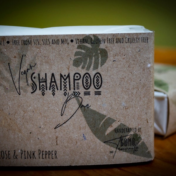 Handmade Vegan Hair/Dreadlock Shampoo Bar - Tuberose and Pink Pepper