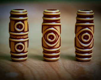 Set of 6 Tribal Style Dreadlock Beads