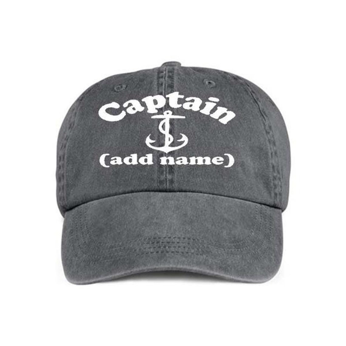 Captain Personalized Anchor Baseball Style Cap Hat Vinyl Print Etsy