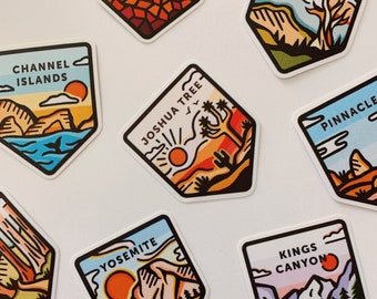 California & Nevada National Park Stickers