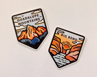 Texas National Park Stickers