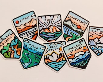 Alaska National Park Stickers