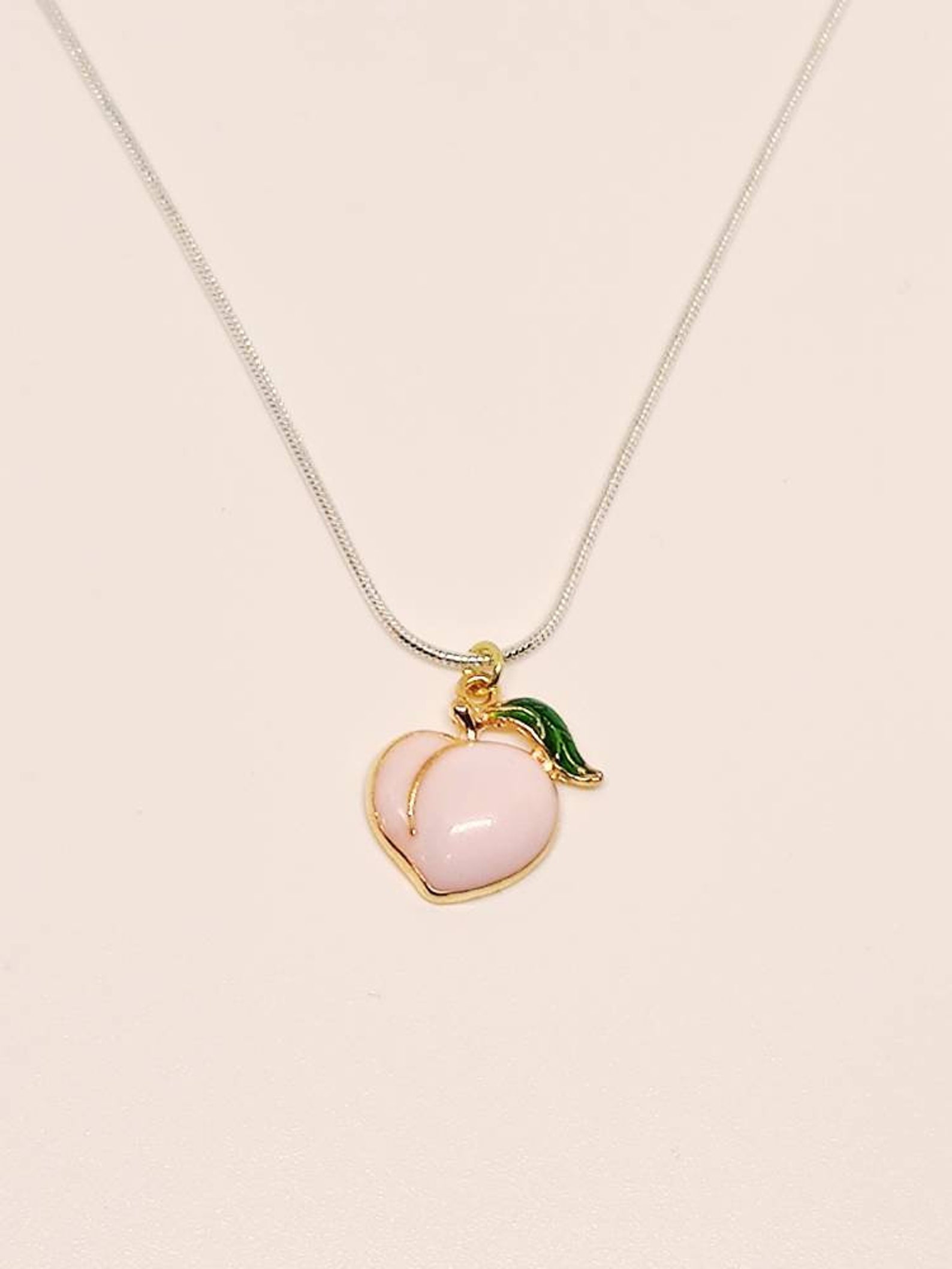 Cute Peach Necklace Fruit Jewelry Peach Jewelry Gifts for Etsy