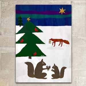 Joulu metsässä -korttipakkaus (5, 15 tai 30 kpl) / Pacchetto di carte Natale nella foresta (5, 15 o 30 pezzi) / Pacchetto di carte Natale degli animali