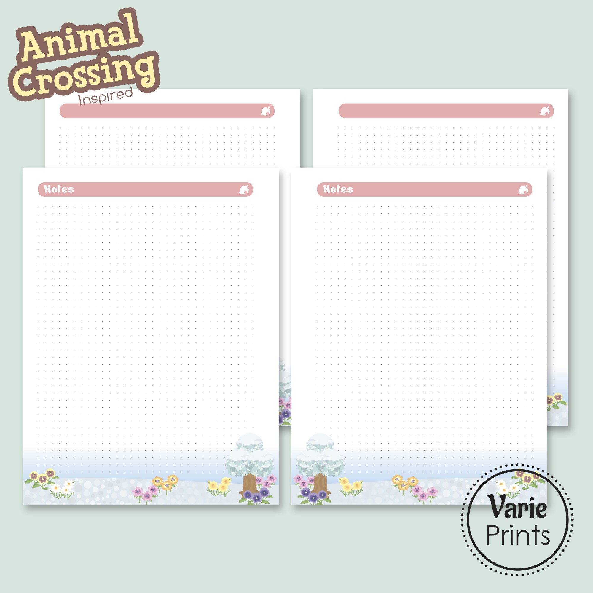 Animal Crossing Inspired Printable Planner Inserts BUDGET BUNDLE. Happy ...