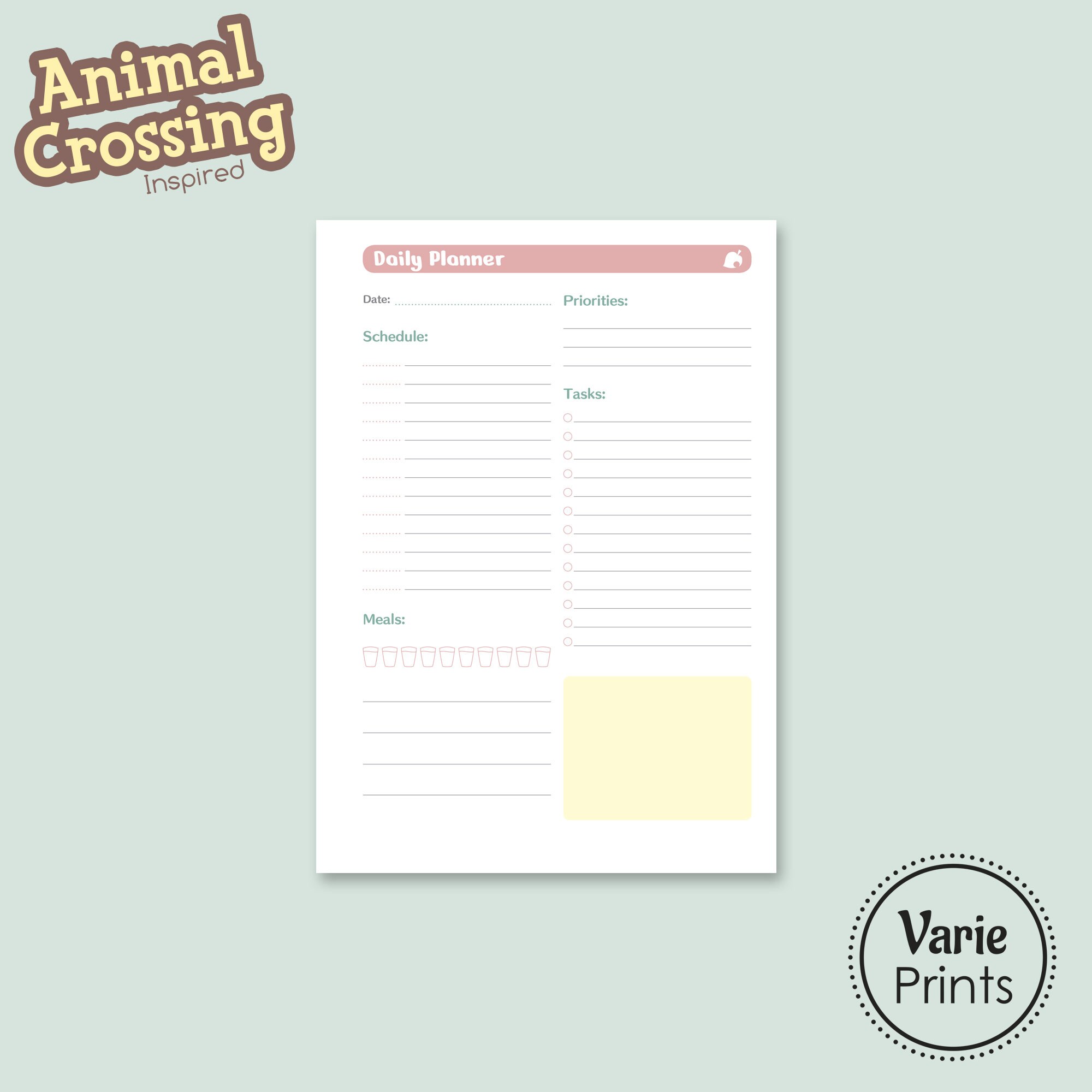 Animal Crossing Inspired Printable Planner Inserts PLANNING BUNDLE. A5 ...