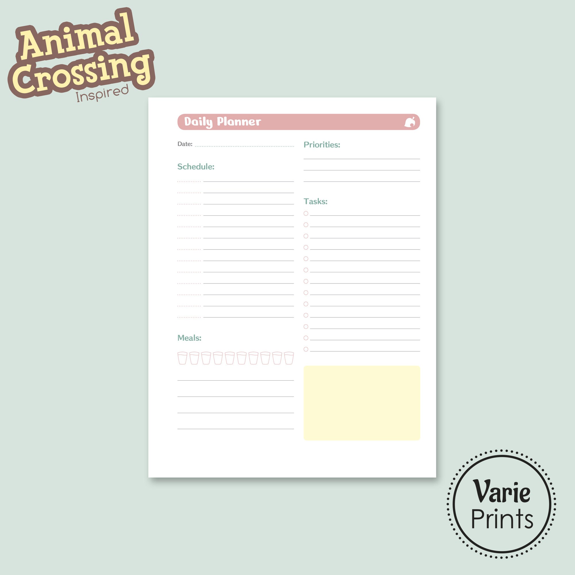 Animal Crossing Inspired Printable Planner Inserts PLANNING - Etsy