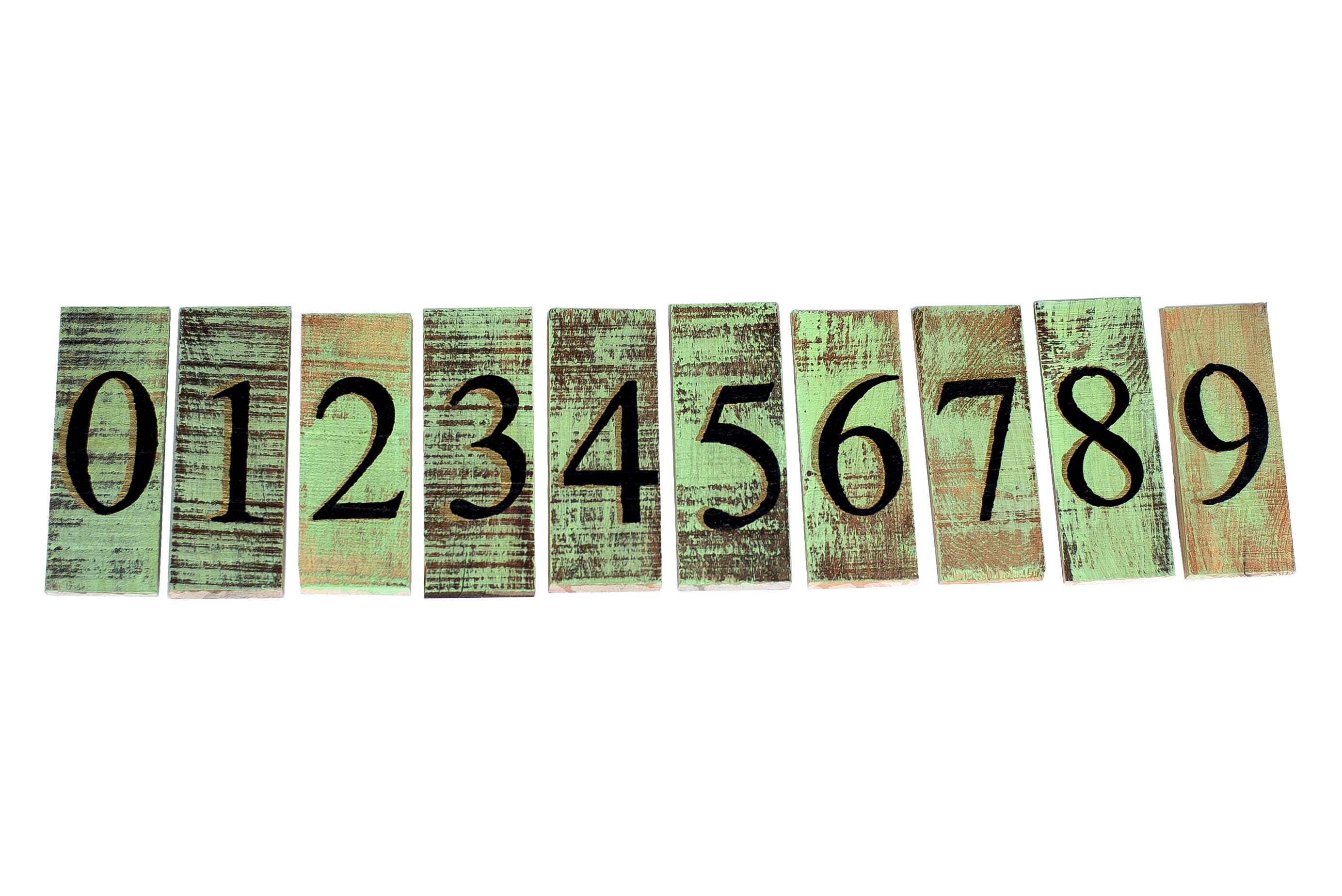 Wood House Number Tiles Etsy