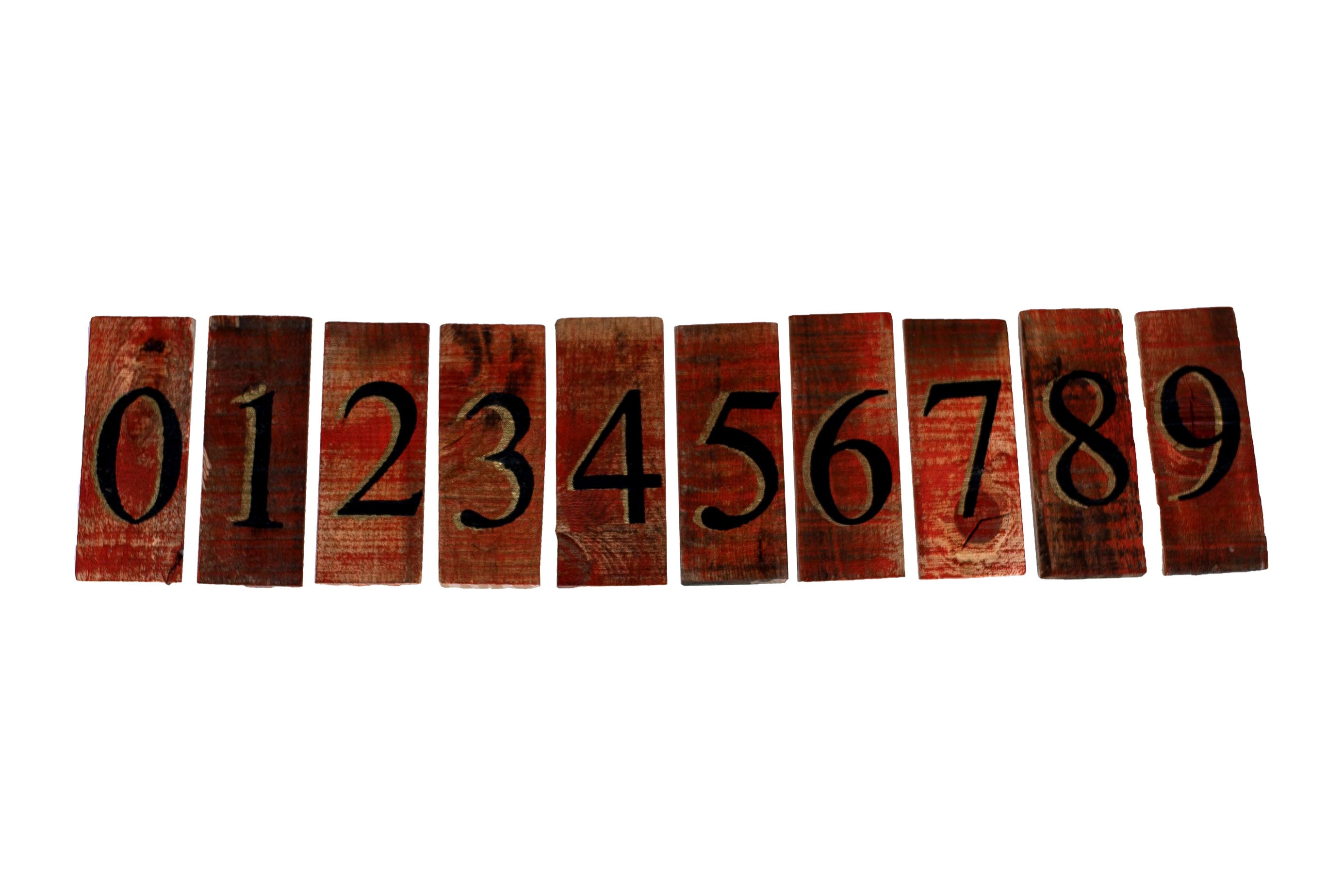 Wood House Number Tiles Etsy
