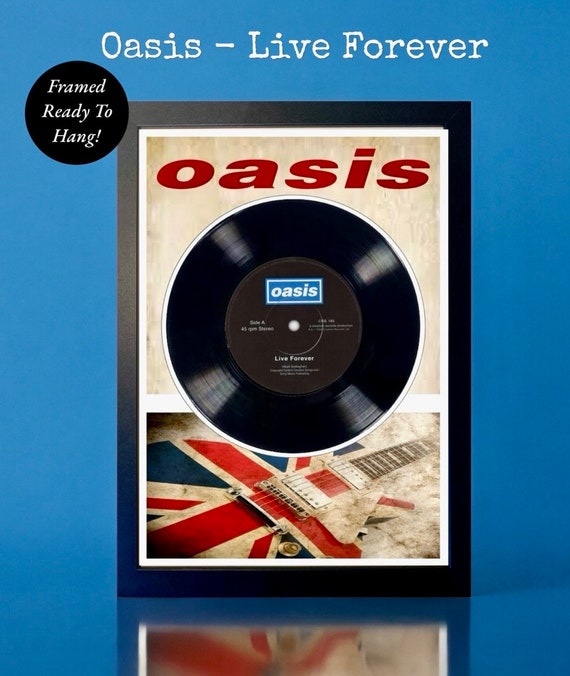 Framed Vinyl Record | OASIS 'live Forever' | Oasis Merch