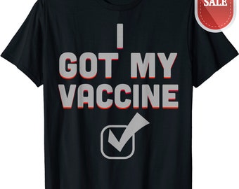Vaccinated Check Mark Premium T-Shirt Inspirational Coronavirus Survivor 2020 Quarantine Pandemic Covid-19 Grandma Grandpa Parent Gift
