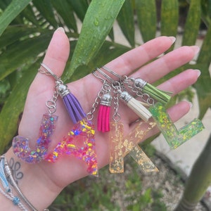 Letter Keychain | Custom Letter Keychain | Resin Letter Keychain